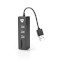 USB-hubb | USB A-Hane | USB-A Hona | 3-Port port(s) | USB ström | SD & MicroSD / 3x USB