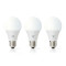 SmartLife-LED-Glühbirne | Wi-Fi | E27 | 806 lm | 9 W | Warm bis kühlen weiß | 2700 - 6500 K | Energieklasse: F | Android™ / IOS | Birne | 3 Stück