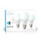 SmartLife LED Bulb | Wi-Fi | E27 | 806 lm | 9 W | Warm to Cool White | 2700 - 6500 K | Energieklasse: F | Android™ / IOS | Peer | 3 Stuks
